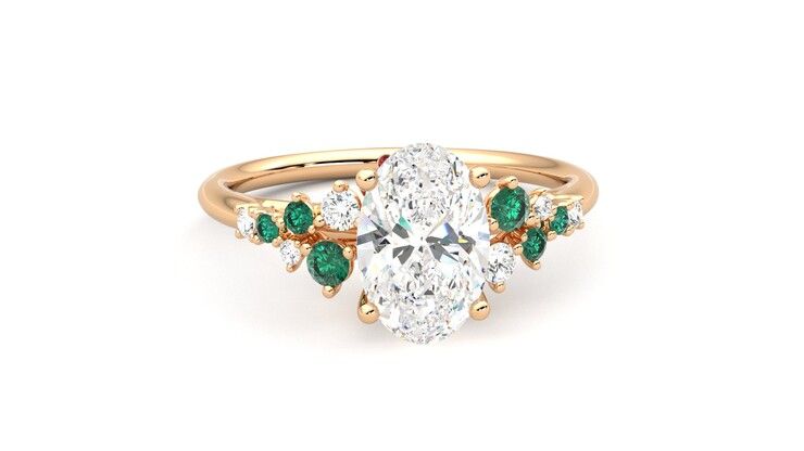 Taylor & Hart Marula Oval Engagement Ring 360 degree image 2