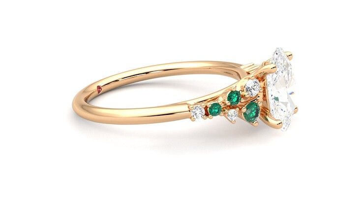Taylor & Hart Marula Oval Engagement Ring 360 degree image 8