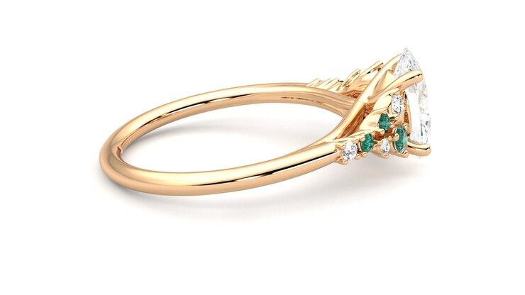 Taylor & Hart Marula Oval Engagement Ring 360 degree image 10