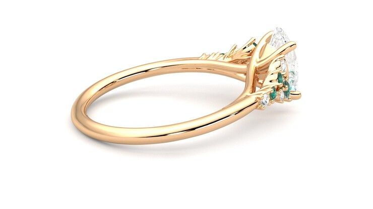 Taylor & Hart Marula Oval Engagement Ring 360 degree image 11