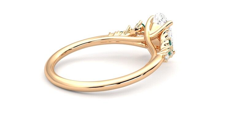 Taylor & Hart Marula Oval Engagement Ring 360 degree image 12