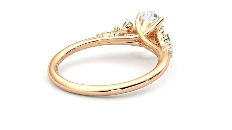 Taylor & Hart Marula Oval Engagement Ring 360 degree image 13