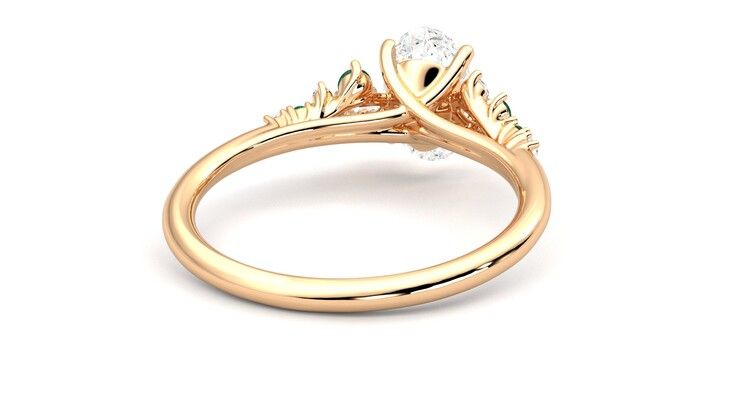 Taylor & Hart Marula Oval Engagement Ring 360 degree image 14