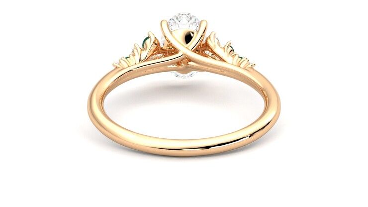 Taylor & Hart Marula Oval Engagement Ring 360 degree image 15