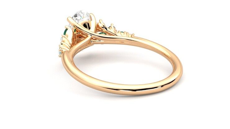 Taylor & Hart Marula Oval Engagement Ring 360 degree image 17