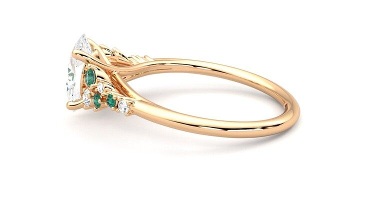 Taylor & Hart Marula Oval Engagement Ring 360 degree image 20