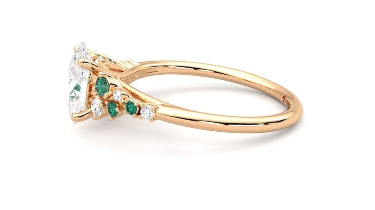 Taylor & Hart Marula Oval Engagement Ring 360 degree image 21
