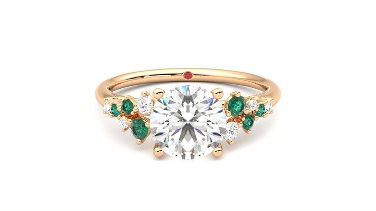 Taylor & Hart Marula Round Engagement Ring 360 degree image 0