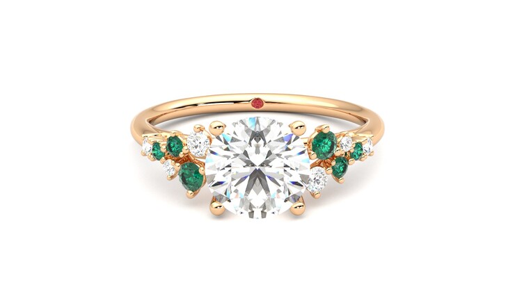 Taylor & Hart Marula Round Engagement Ring 360 degree image 0
