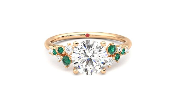 Taylor & Hart Marula Round Engagement Ring 360 degree image 1