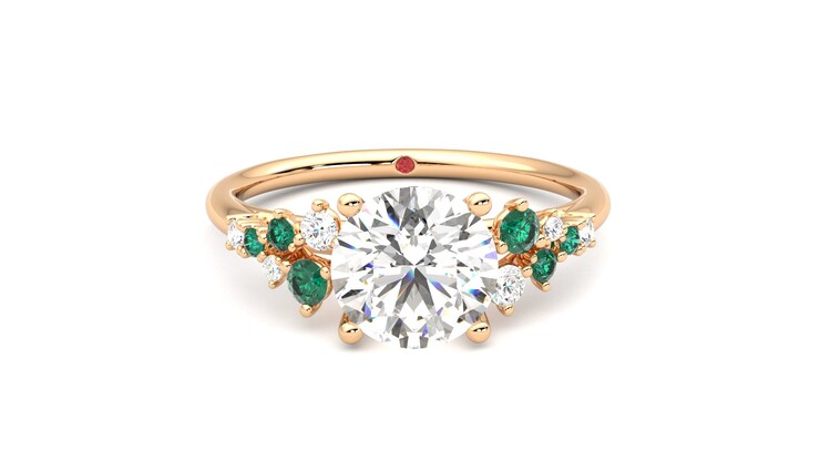 Taylor & Hart Marula Round Engagement Ring 360 degree image 1