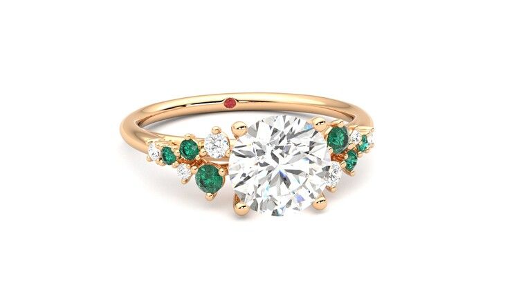 Taylor & Hart Marula Round Engagement Ring 360 degree image 3