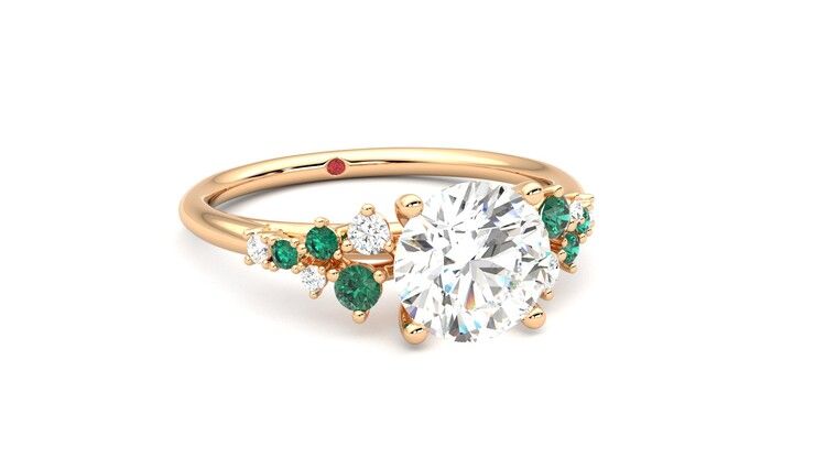 Taylor & Hart Marula Round Engagement Ring 360 degree image 4