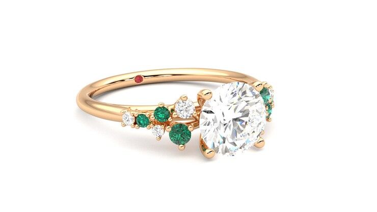 Taylor & Hart Marula Round Engagement Ring 360 degree image 5