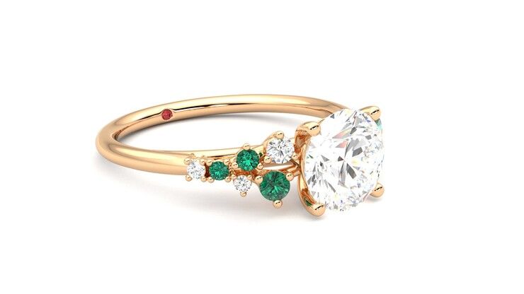 Taylor & Hart Marula Round Engagement Ring 360 degree image 6