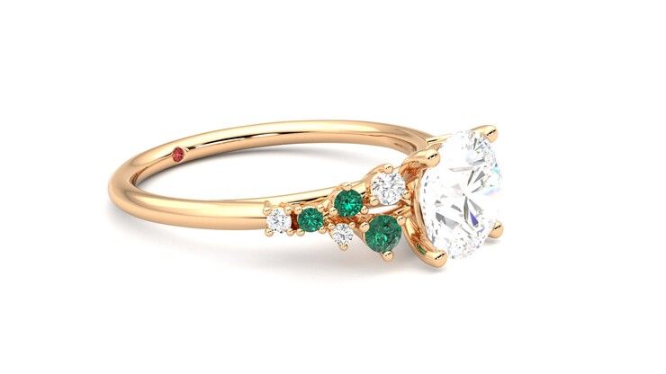 Taylor & Hart Marula Round Engagement Ring 360 degree image 7