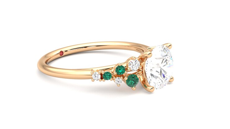 Taylor & Hart Marula Round Engagement Ring 360 degree image 7