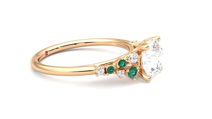 Taylor & Hart Marula Round Engagement Ring 360 degree image 8