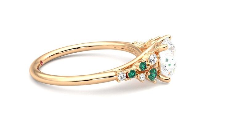 Taylor & Hart Marula Round Engagement Ring 360 degree image 9