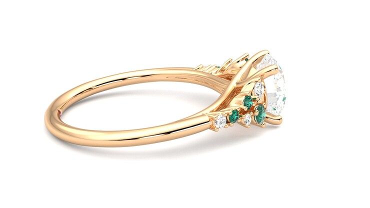 Taylor & Hart Marula Round Engagement Ring 360 degree image 10