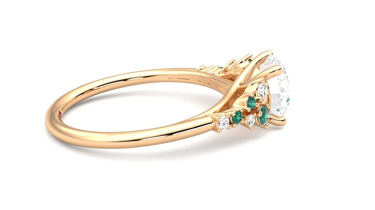 Taylor & Hart Marula Round Engagement Ring 360 degree image 10