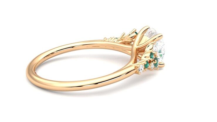 Taylor & Hart Marula Round Engagement Ring 360 degree image 11