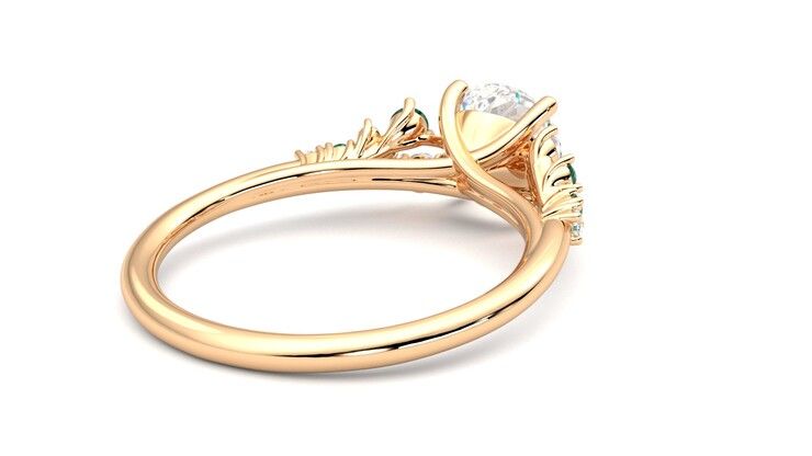 Taylor & Hart Marula Round Engagement Ring 360 degree image 13