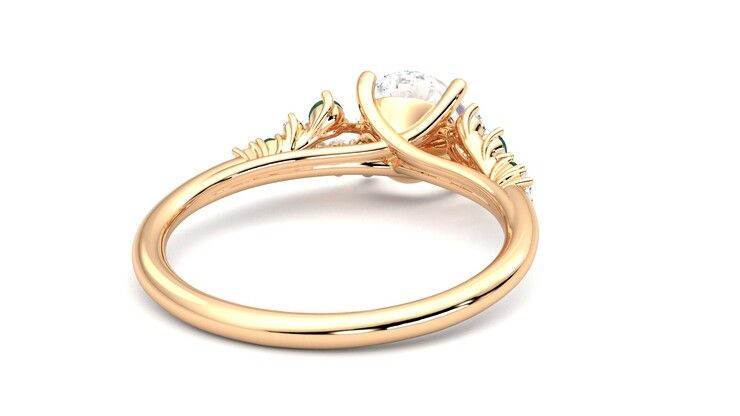 Taylor & Hart Marula Round Engagement Ring 360 degree image 14
