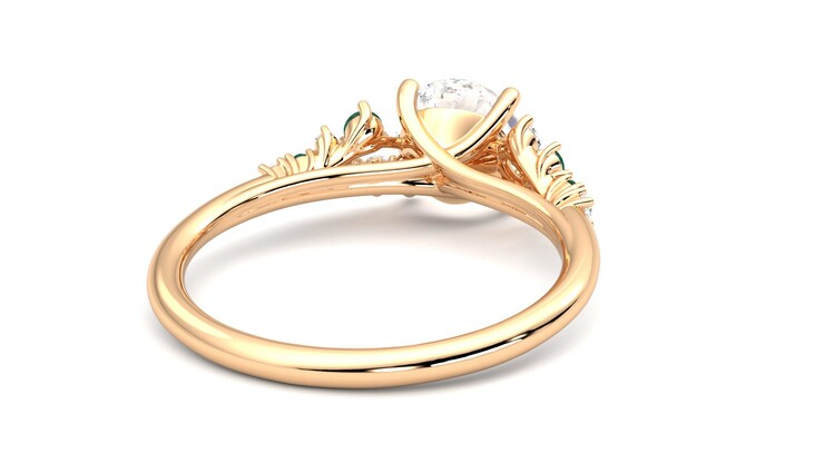 Taylor & Hart Marula Round Engagement Ring 360 degree image 14