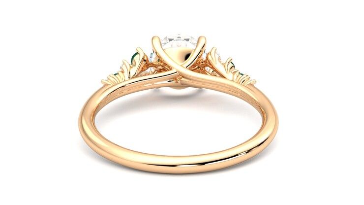 Taylor & Hart Marula Round Engagement Ring 360 degree image 15