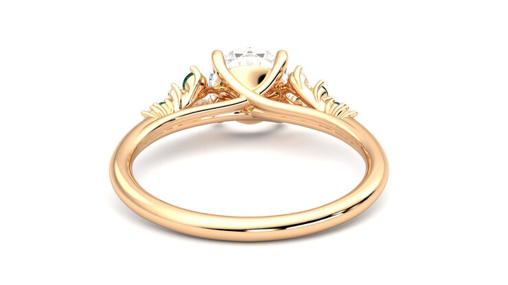Taylor & Hart Marula Round Engagement Ring 360 degree image 15