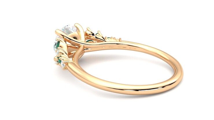 Taylor & Hart Marula Round Engagement Ring 360 degree image 18