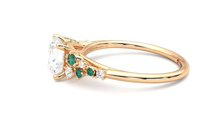 Taylor & Hart Marula Round Engagement Ring 360 degree image 21