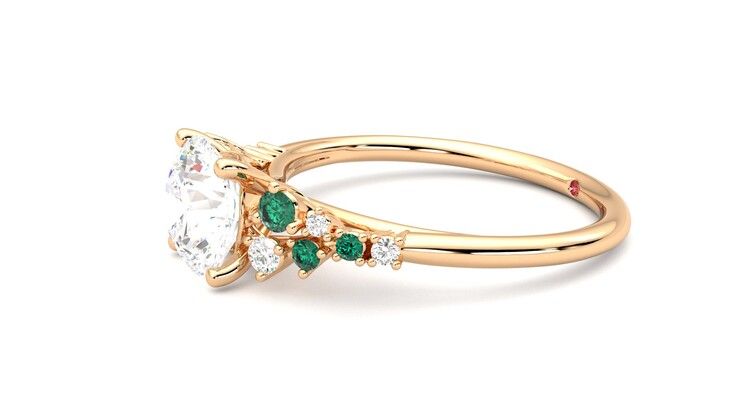 Taylor & Hart Marula Round Engagement Ring 360 degree image 22