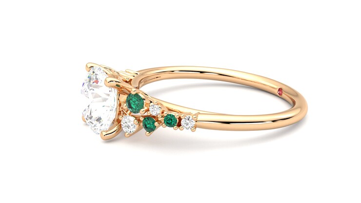 Taylor & Hart Marula Round Engagement Ring 360 degree image 22