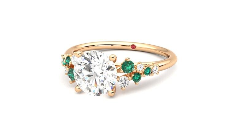 Taylor & Hart Marula Round Engagement Ring 360 degree image 26
