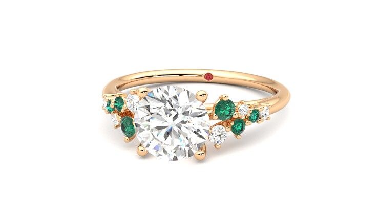 Taylor & Hart Marula Round Engagement Ring 360 degree image 27