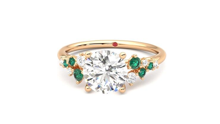 Taylor & Hart Marula Round Engagement Ring 360 degree image 28