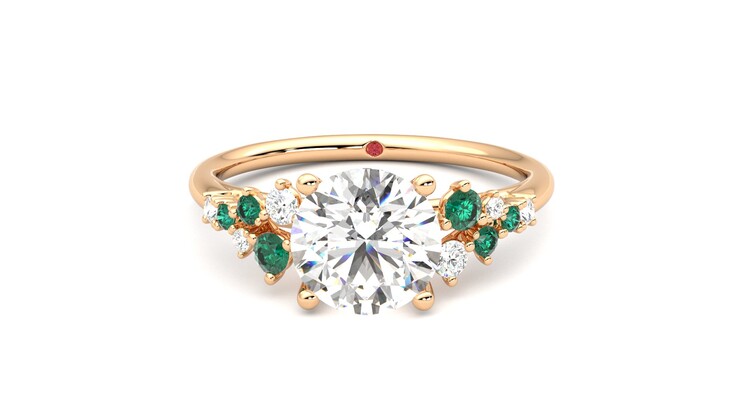 Taylor & Hart Marula Round Engagement Ring 360 degree image 29