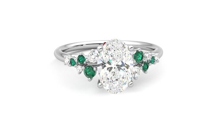 Taylor & Hart Marula Oval Engagement Ring 360 degree image 2