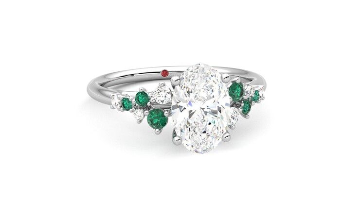 Taylor & Hart Marula Oval Engagement Ring 360 degree image 3