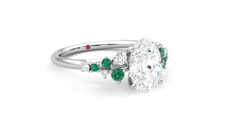 Taylor & Hart Marula Oval Engagement Ring 360 degree image 5