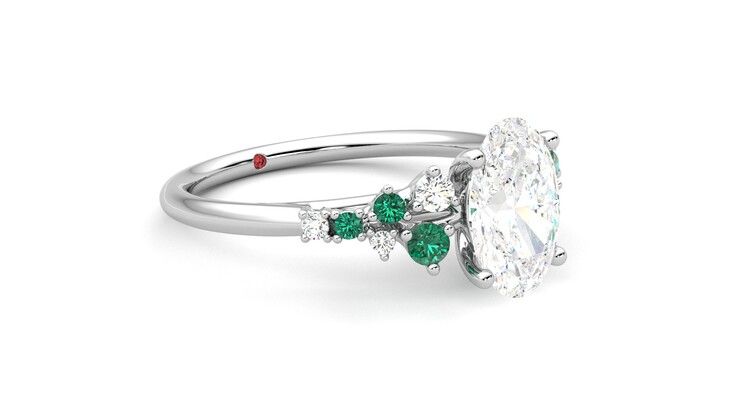 Taylor & Hart Marula Oval Engagement Ring 360 degree image 6