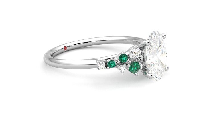 Taylor & Hart Marula Oval Engagement Ring 360 degree image 7