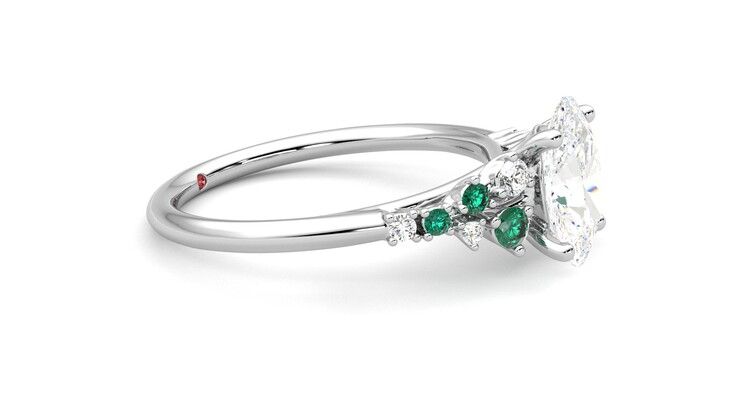 Taylor & Hart Marula Oval Engagement Ring 360 degree image 8