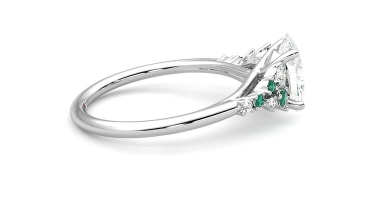 Taylor & Hart Marula Oval Engagement Ring 360 degree image 10