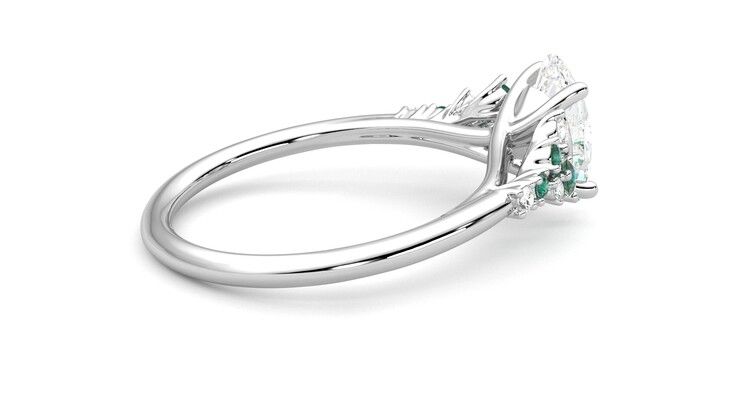 Taylor & Hart Marula Oval Engagement Ring 360 degree image 11