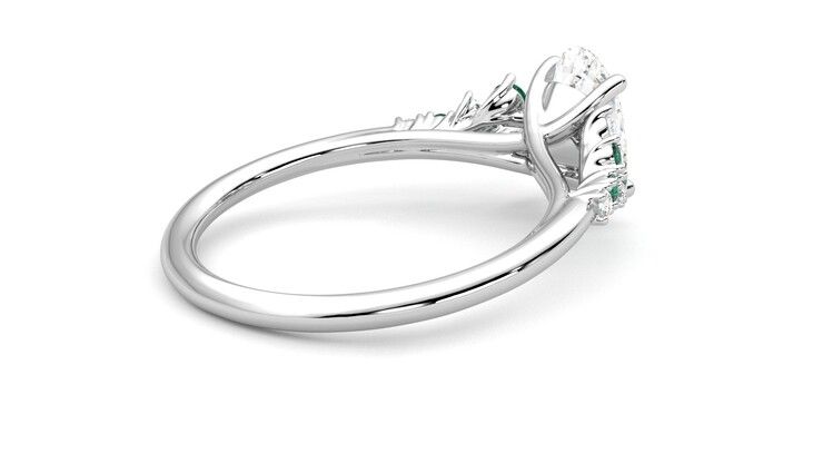 Taylor & Hart Marula Oval Engagement Ring 360 degree image 12