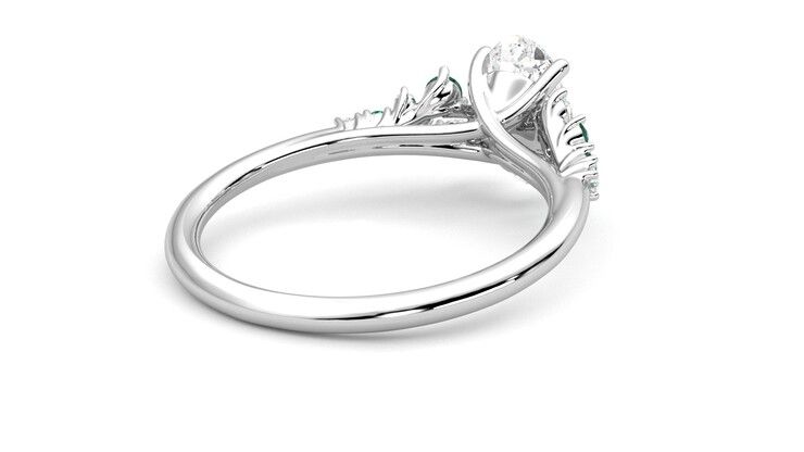 Taylor & Hart Marula Oval Engagement Ring 360 degree image 13