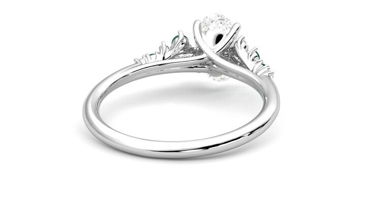 Taylor & Hart Marula Oval Engagement Ring 360 degree image 14